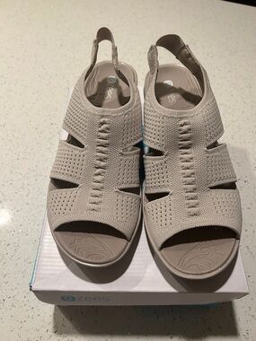 Bzees Knit Slingback Sandals - Beige